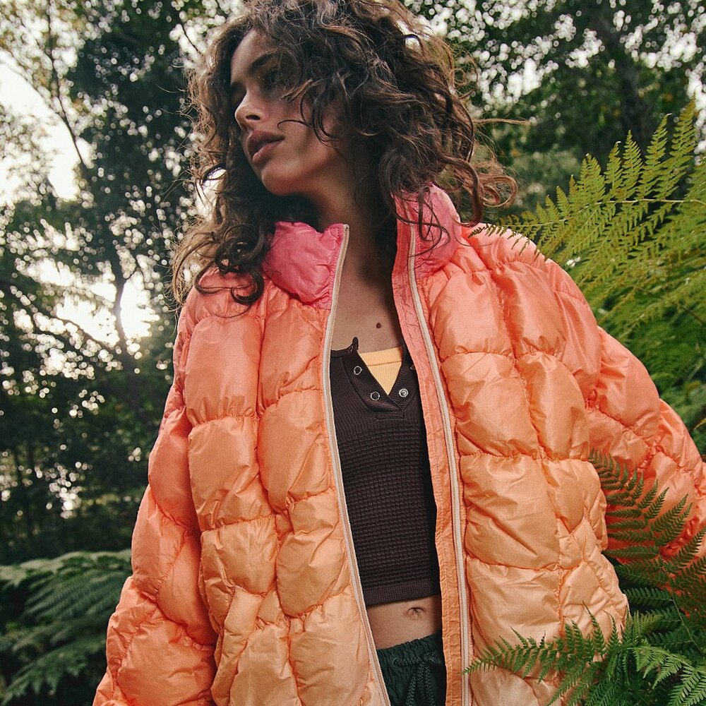 Scrunchy Glossy Printed Pippa Packable Puffer Jacket